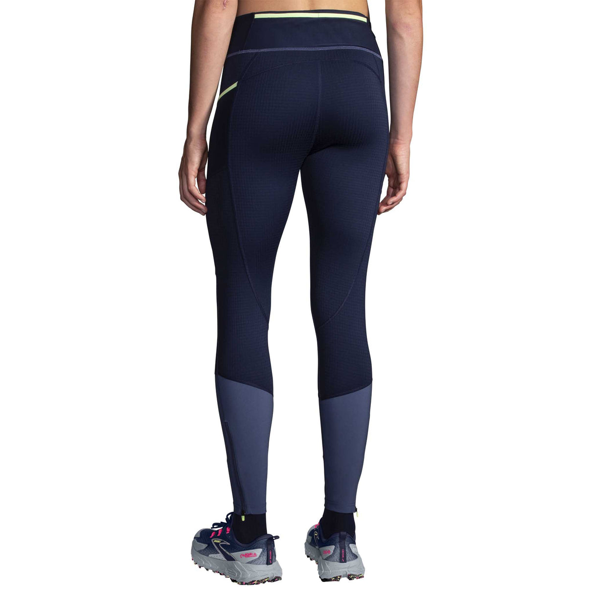 Brooks High Point leggings de course à pied femme live dos- Ocean / Navy