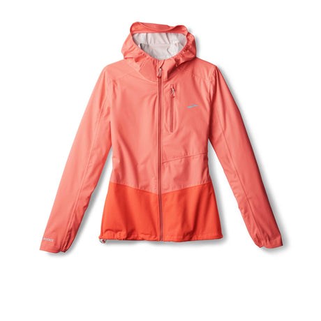 Brooks High Point 2 manteau imperméable de course à pied femme - Neo Ember / Flame