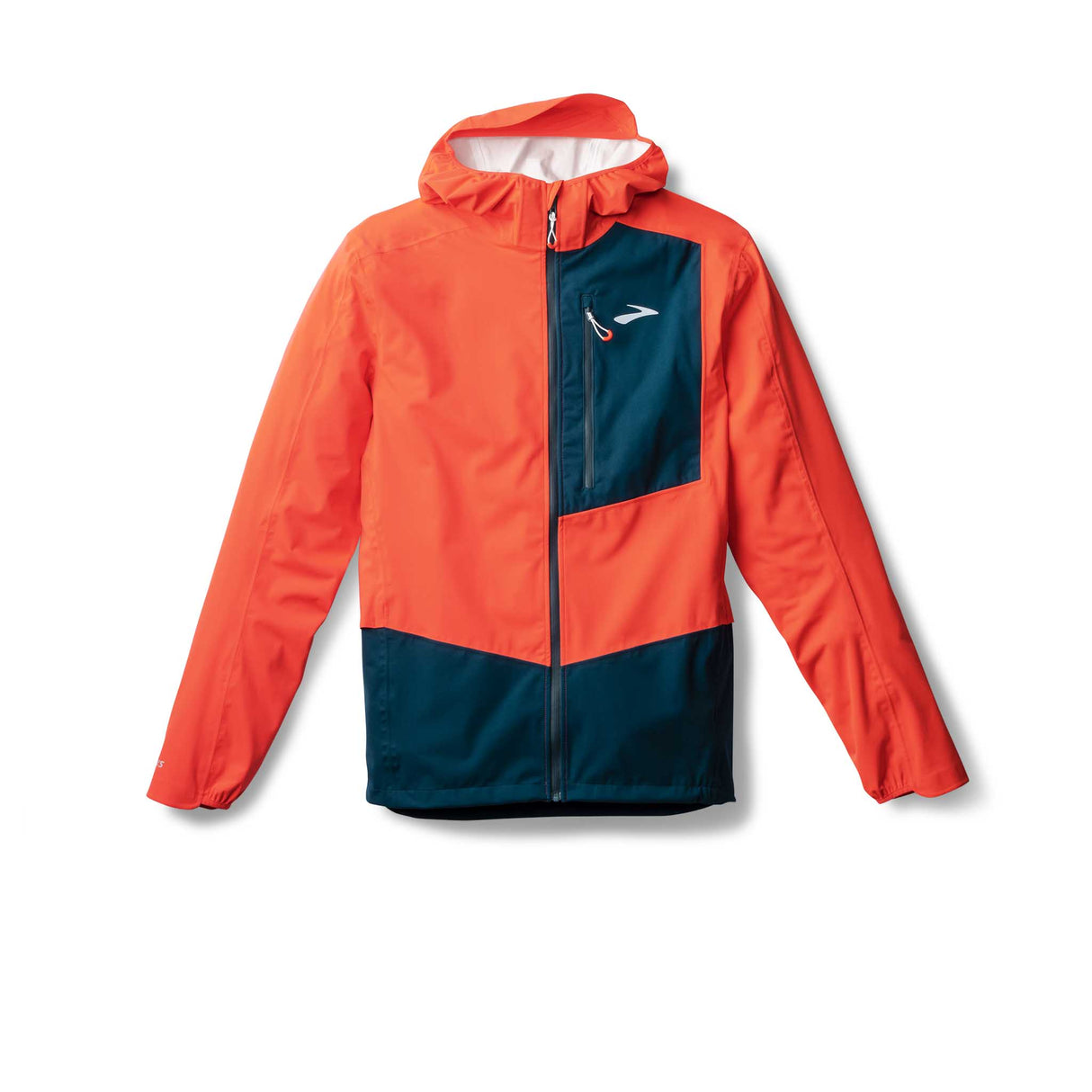 Brooks High Point 2 manteau imperméable de course à pied homme -Flame / Deep Sea