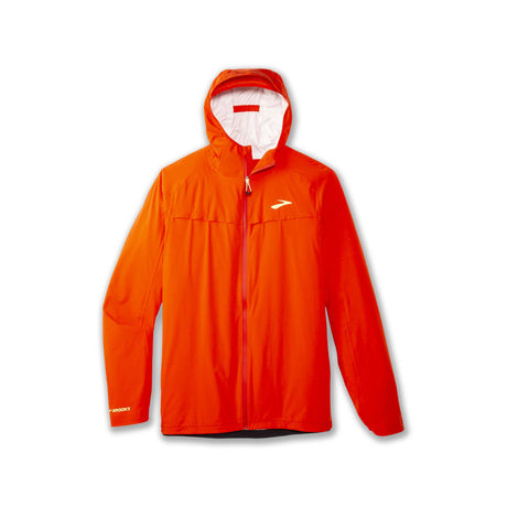 Brooks High Point Waterproof Jacket de course homme - Cherry Tomato / Phantom Grey