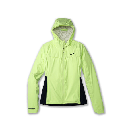 Brooks High Point Waterproof Jacket de course femme - Lime / Navy 