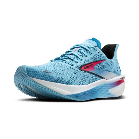 Brooks Hyperion 2 souliers de course à pied homme vue oblique - Crystal Seas / Diva Pink / Black