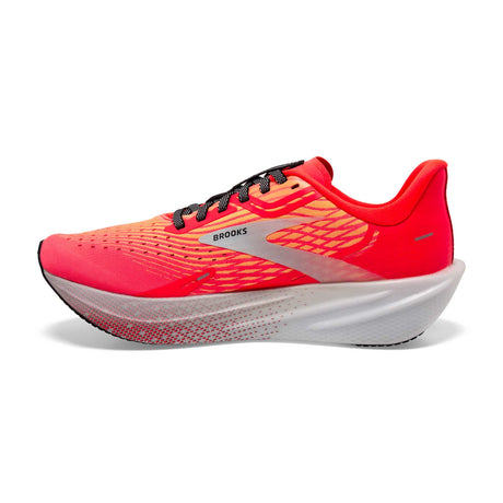 Brooks Hyperion Max souliers de course homme lateral- Fiery Coral / Orange Pop / Blue