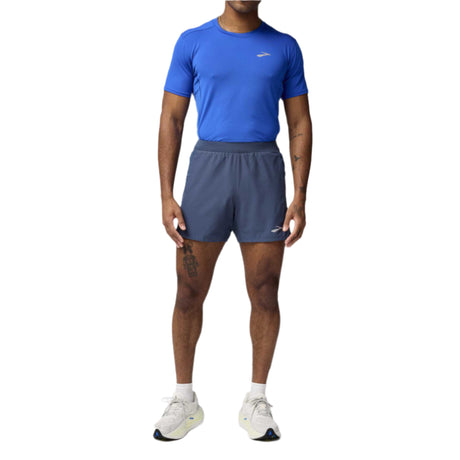 Brooks Journey 5-inch short de course à pied homme face - Blue Slate