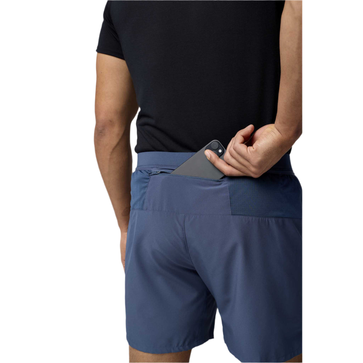 Brooks Journey short de course à pied 7 po homme pochette dos - Blue Slate