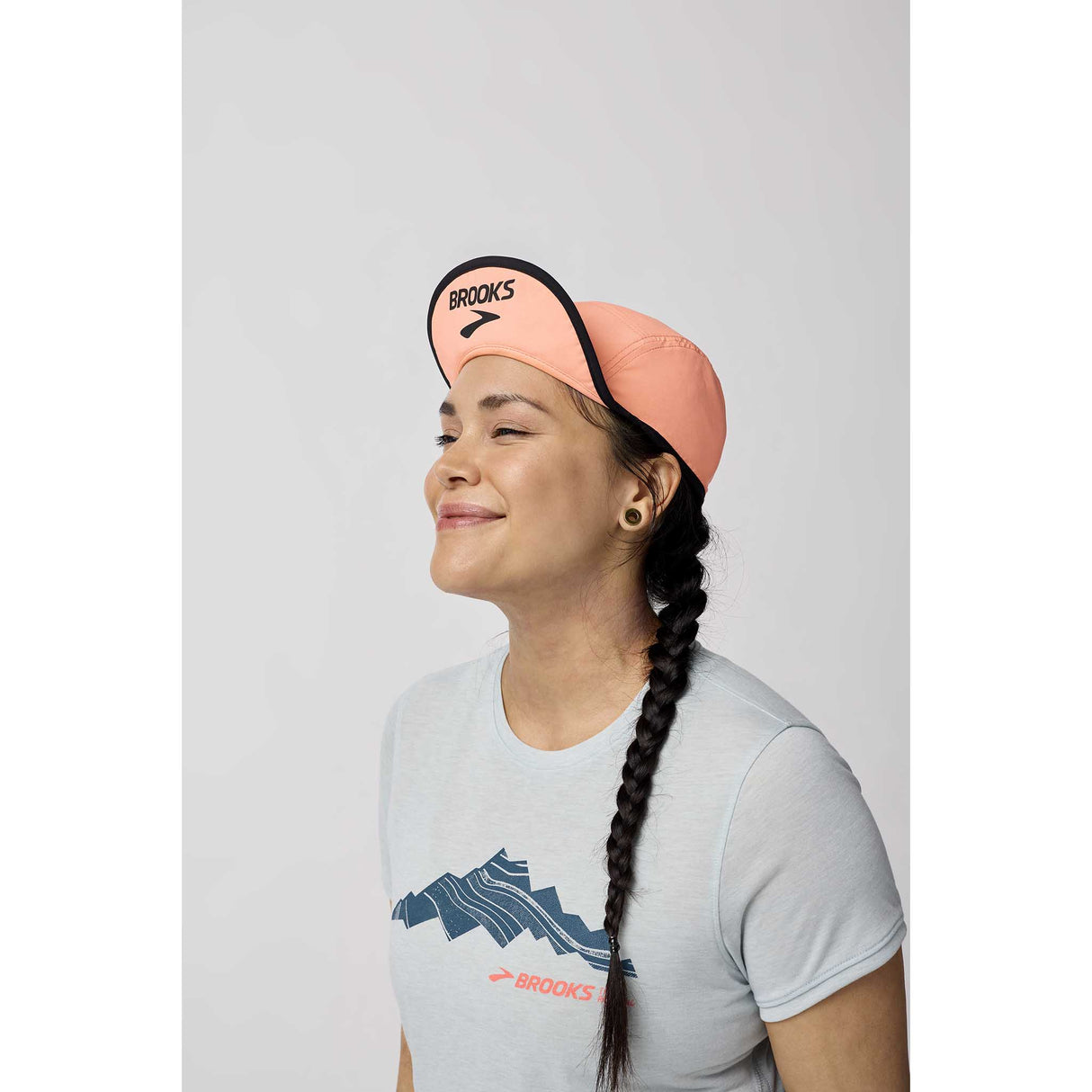 Brooks Lightweight Packable Hat 2.0 casquette de course à pied unisexe face live - Neo Ember / Black