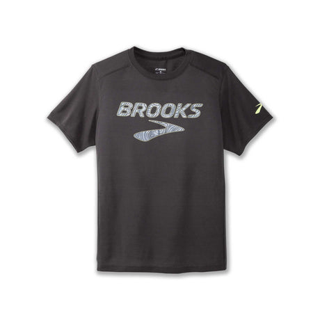 Brooks Distance t-shirt de course à pied à manches courtes 3.0 homme -Phantom Grey / Brooks Trail