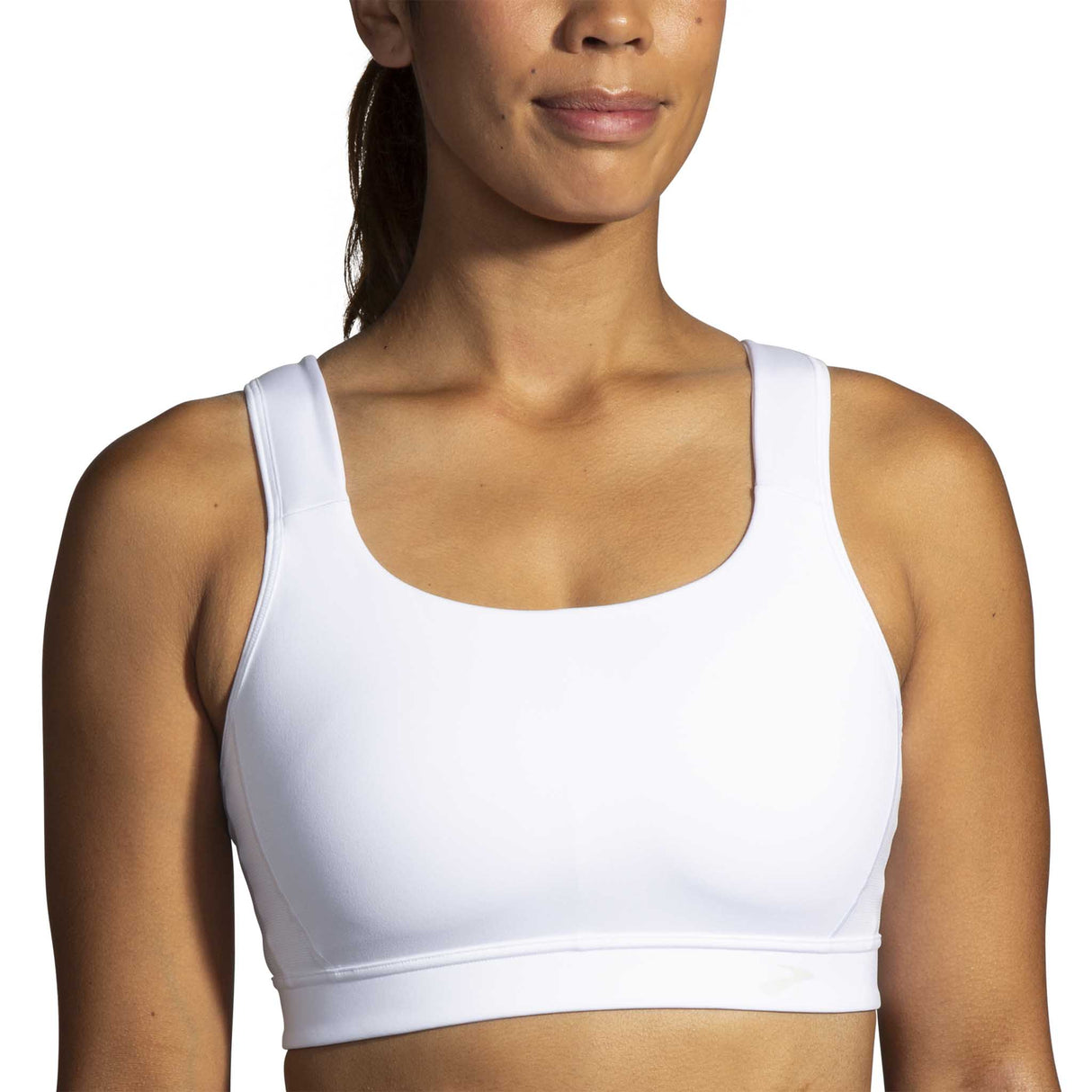 Brooks Drive Convertible 2.0 soutien-gorge de course à pied face - blanc