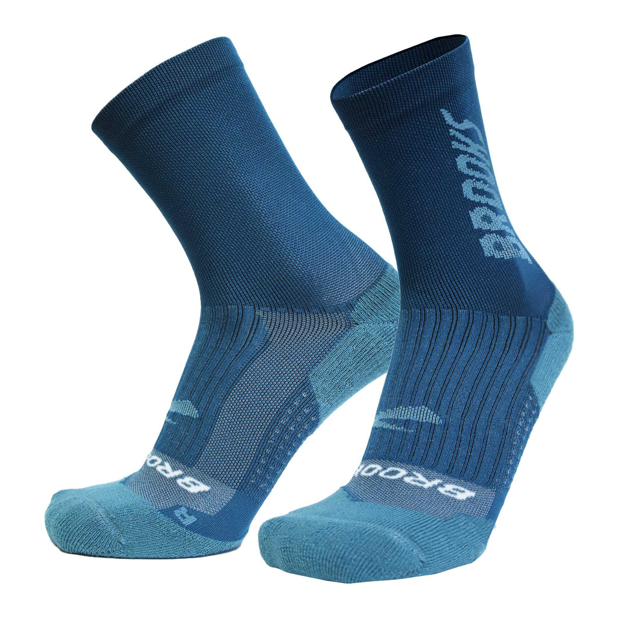 Brooks Ghost Crew chaussettes de course à pied paire - Moroccan Blue / BR Crew