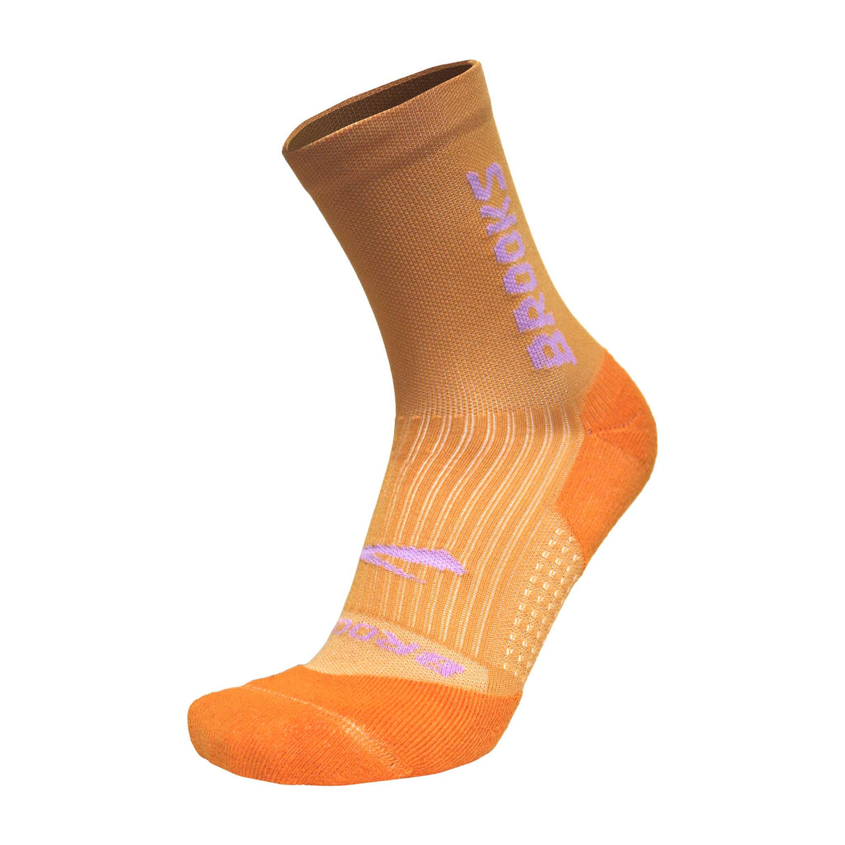 Brooks Ghost Crew chaussettes de course à pied - Orange / BR Crew