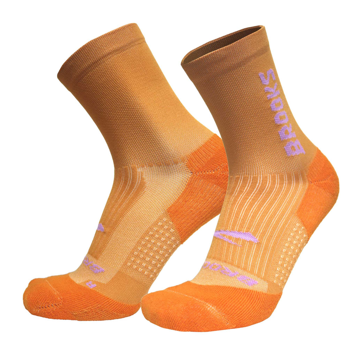 Brooks Ghost Crew chaussettes de course à pied paire - Orange / BR Crew