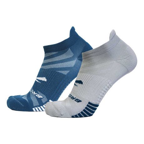 Brooks Ghost Lite No Show 2-Pack chaussettes de course à pied unisexes - Moroccan Blue et Sky