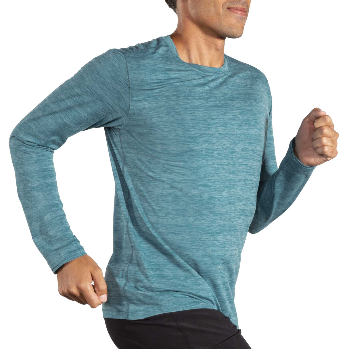 Brooks Luxe chandail de course à manches longues homme - Heather Storm Blue