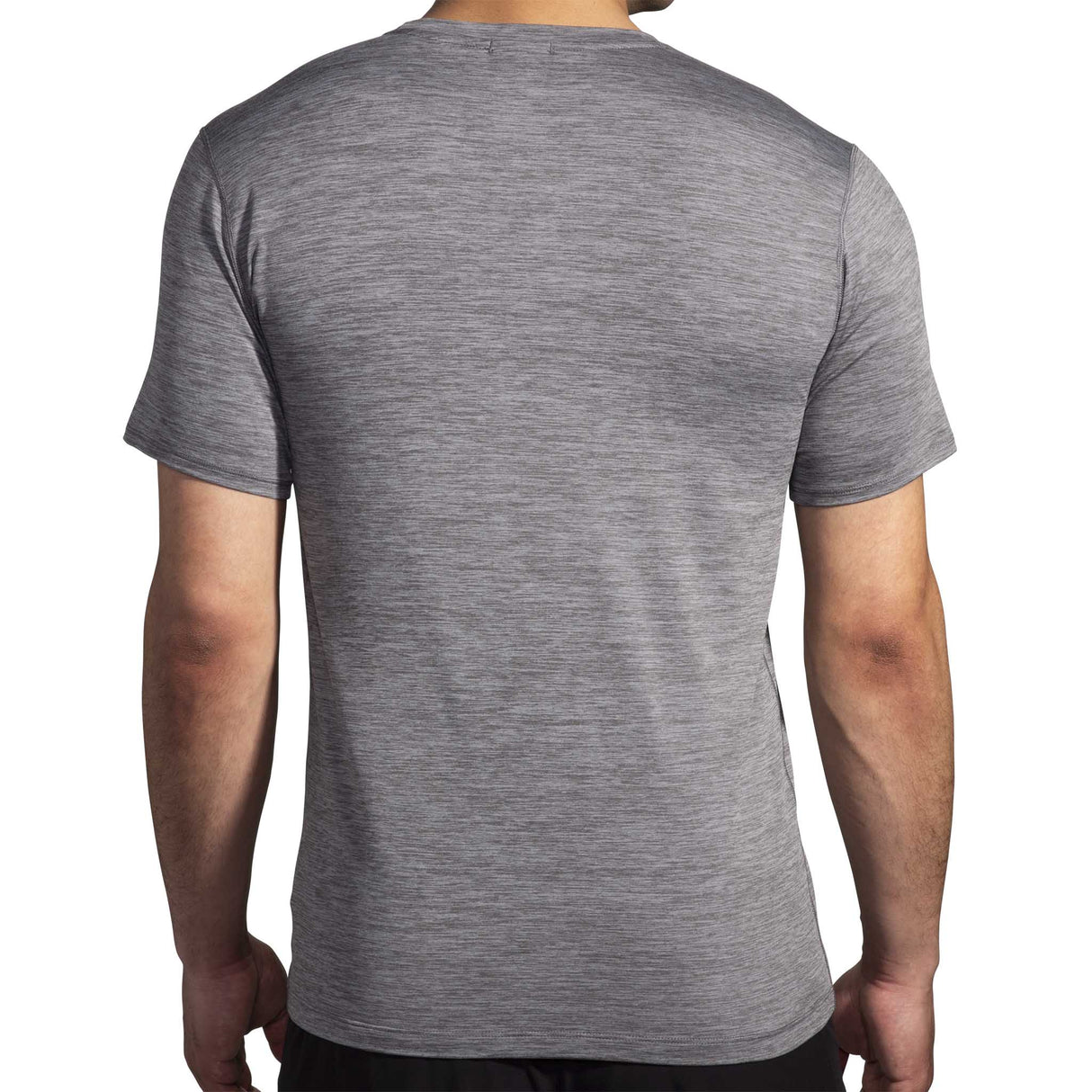 Brooks Luxe Short Sleeve T-shirt de course à manches courtes homme dos - Heather Charcoal