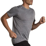 Brooks Luxe Short Sleeve T-shirt de course à manches courtes homme action - Heather Charcoal