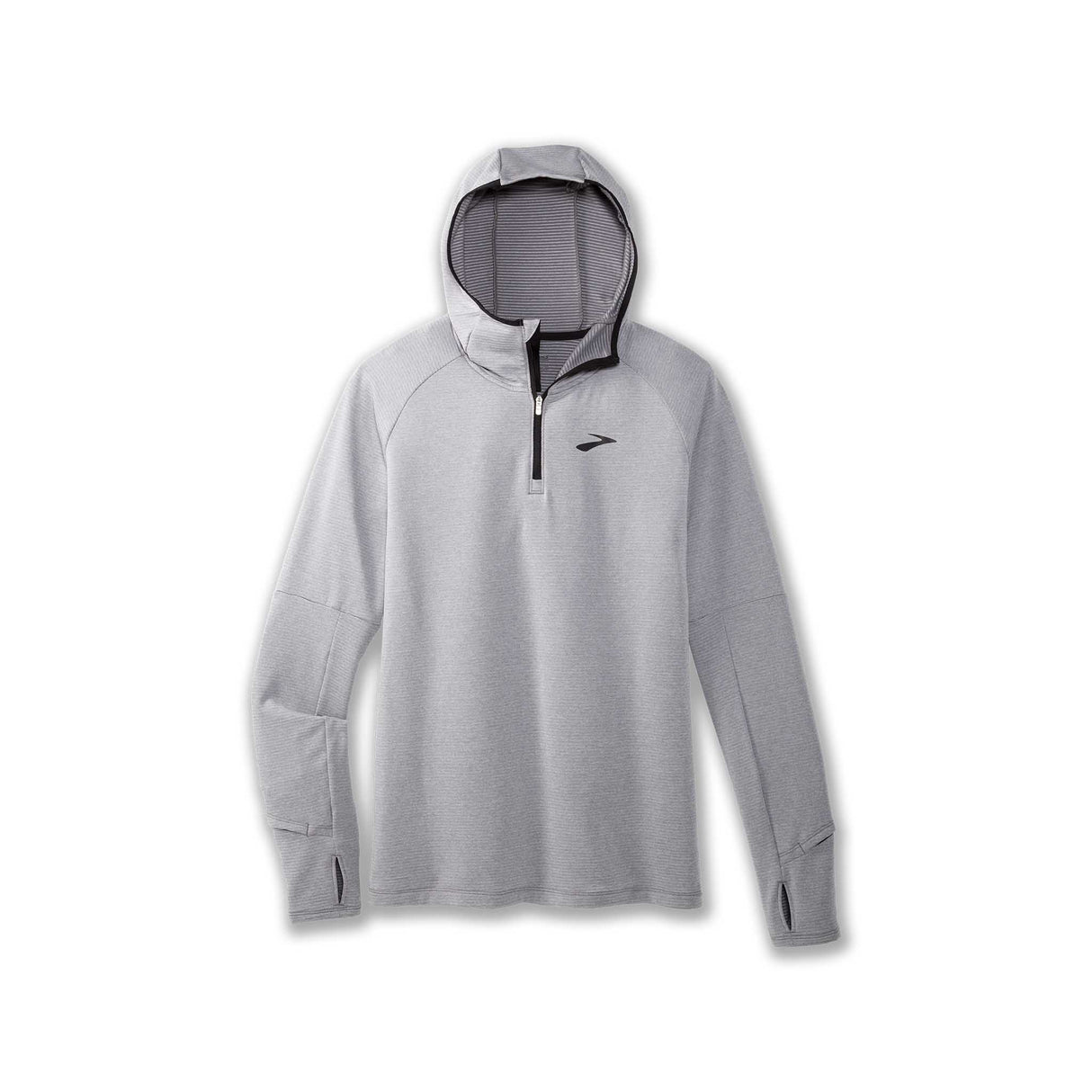 Brooks Notch Thermal Hoodie 2.0 chandail de course à pied homme - Heather Ash / Black