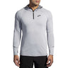 Brooks Notch Thermal Hoodie 2.0 chandail de course à pied homme face - Heather Ash / Black