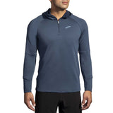 Brooks Notch Thermal Hoodie 2.0 chandail de course à pied homme face - Blue Slate