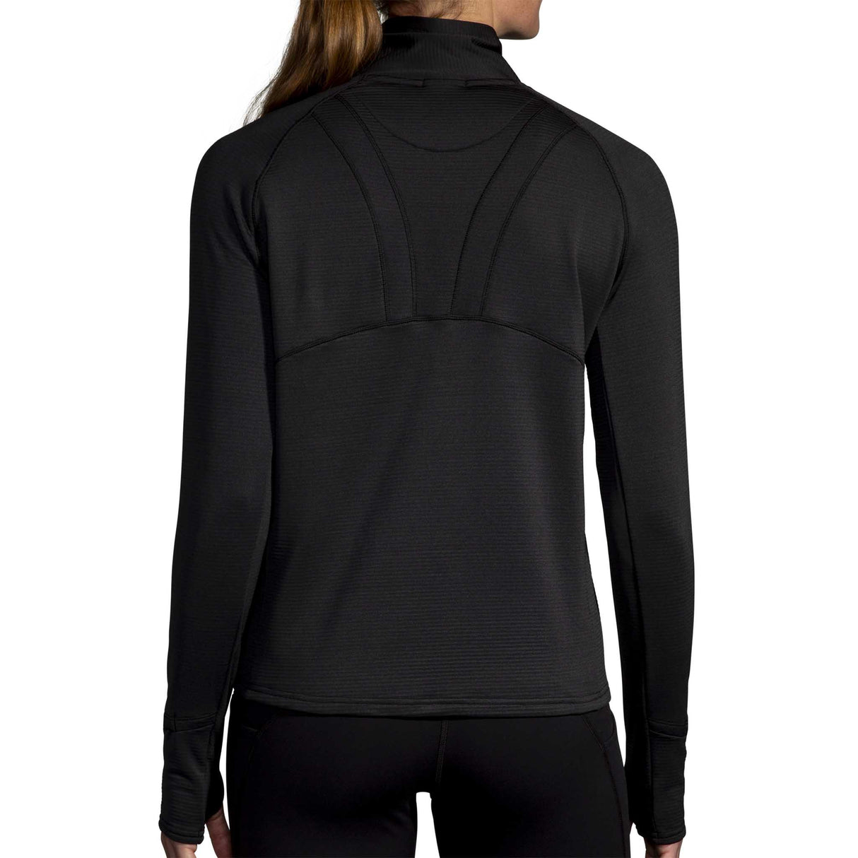 Brooks Notch Thermal chandail de course à manches longues 2.1 femme dos - Noir