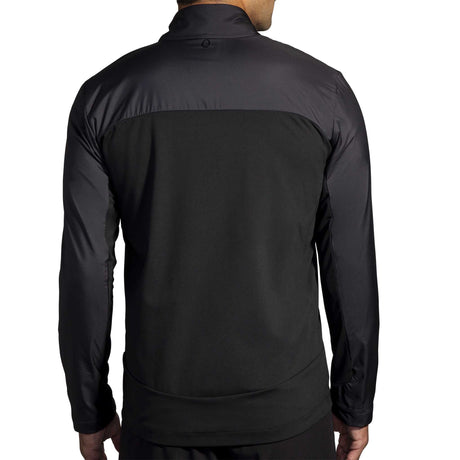 Brooks Shield Hybrid Jacket 3.0 manteau de course à pied homme dos - noir