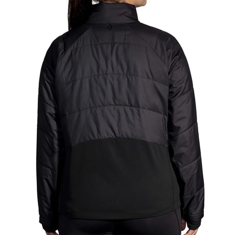 Brooks Shield Hybrid Jacket 3.0 manteau de course femme dos - noir