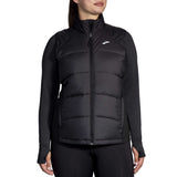 Brooks Shield Hybrid 3.0 Veste sans manches de course à pied femme face - noir