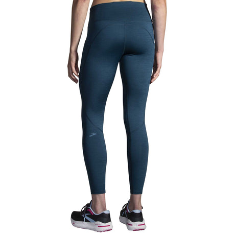 Brooks Spark Tight leggings de course à pied femme dos - Htr Ocean Drive