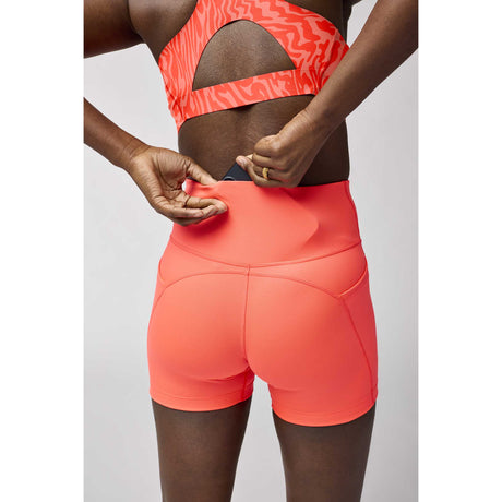 Brooks Spark 5 po short cuissard de course à pied femme dos - Neo Cayenne