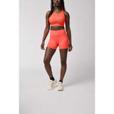 Brooks Spark 5 po short cuissard de course à pied femme face - Neo Cayenne