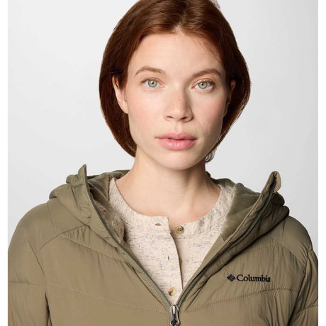 Columbia manteau à capuchon Joy Peak II femme col -Stone Green