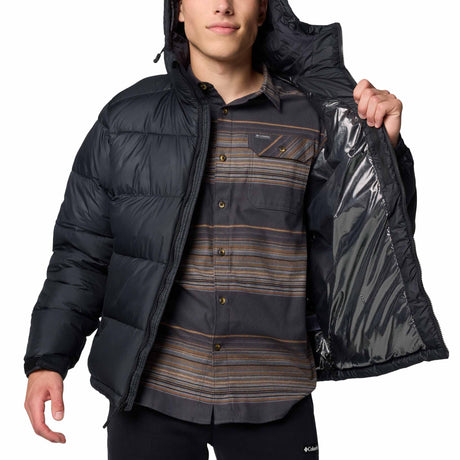 Columbia Pike Lake manteau d'hiver à capuchon pour homme doublure - Noir