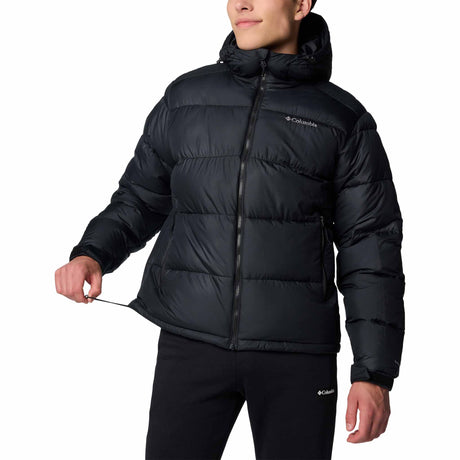 Columbia Pike Lake manteau d'hiver à capuchon pour homme face - Noir