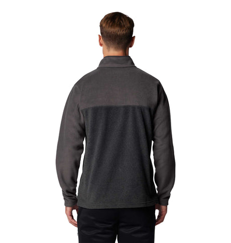 Columbia Steens Mountain II demi-fermeture à bouton-pressoir homme dos - Charcoal heather / Shark