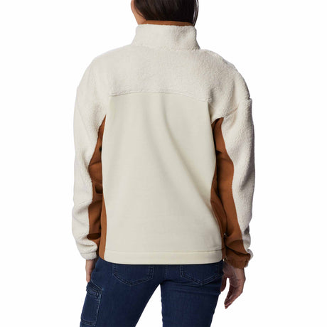 Columbia Trek™ Hybrid Sherpa Half Zip chandail pour femme - Chalk / Camel Brown