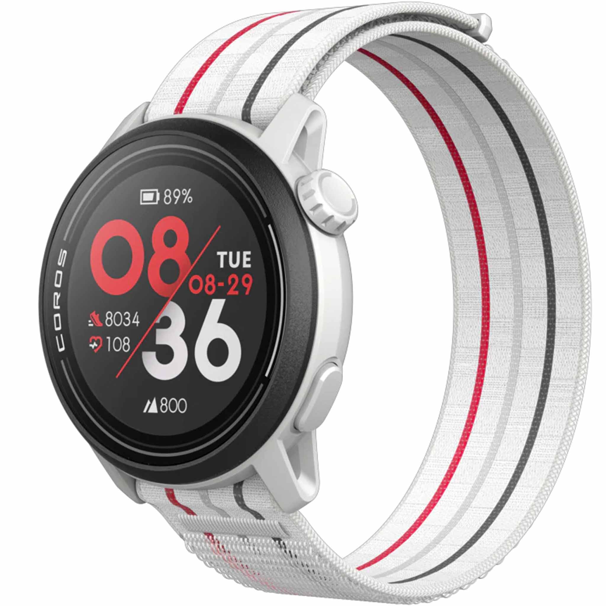Montre de sport GPS Premium COROS PACE 3 avec bracelet Nylon Blanc