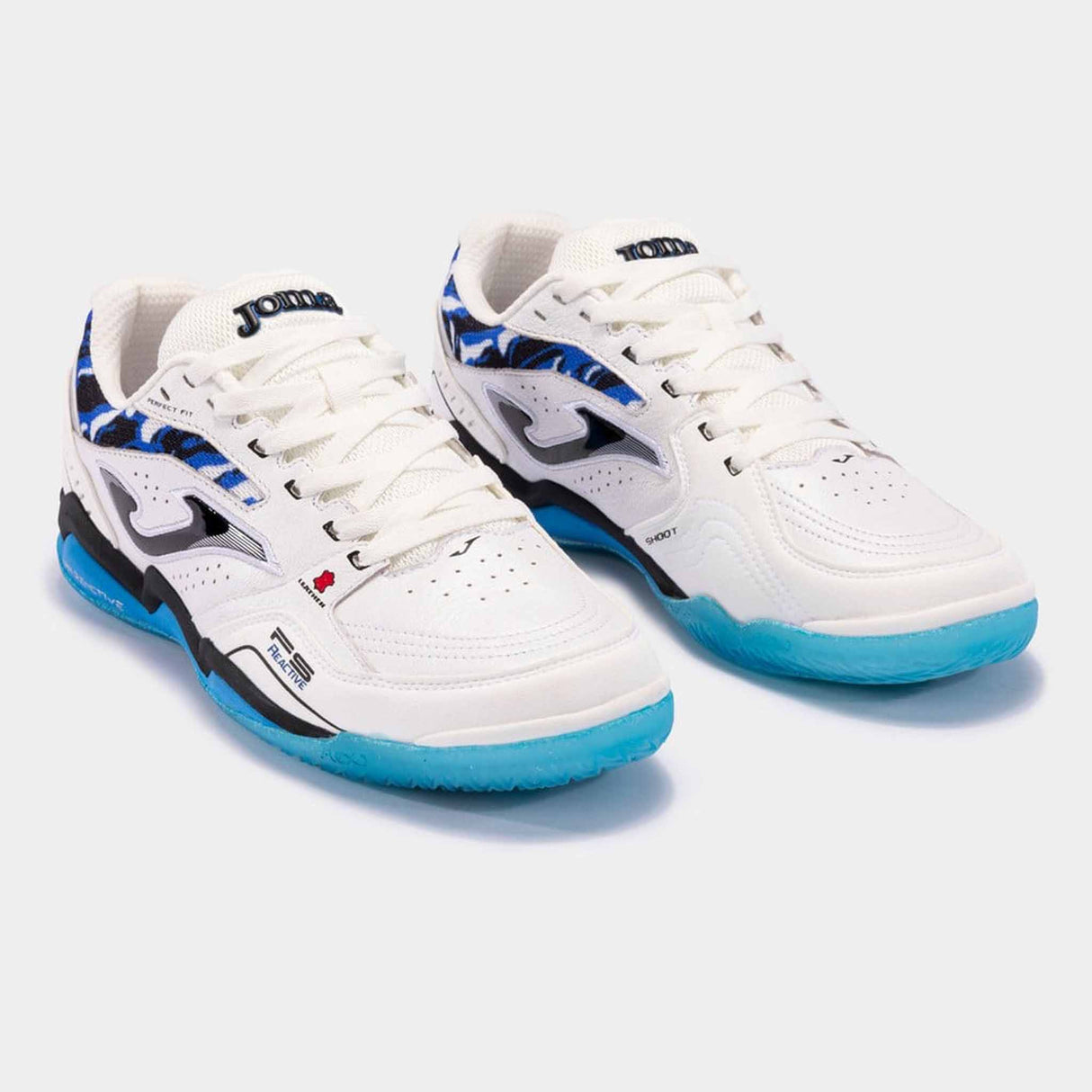 Joma FS Reactive Futsal Indoor Soccer Shoes - White / Blue