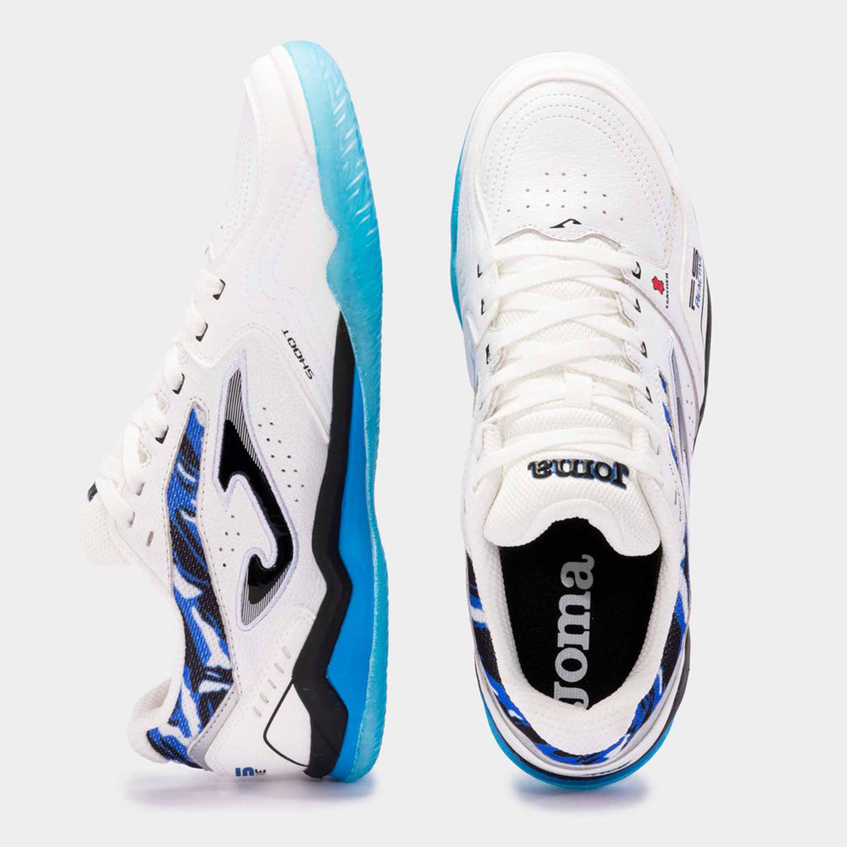 Joma FS Reactive Futsal Indoor Soccer Shoes - White / Blue