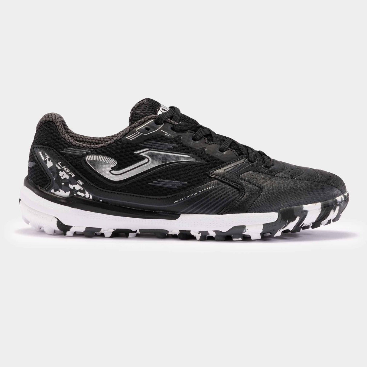 Joma Liga-5 2401 Turf Soccer Shoes - Black / White