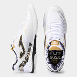 Joma Regate Rebound Futsal Indoor Soccer Shoes - White / Gold