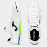 Joma Top Flex 2502 Futsal Indoor Soccer Shoes - White / Green