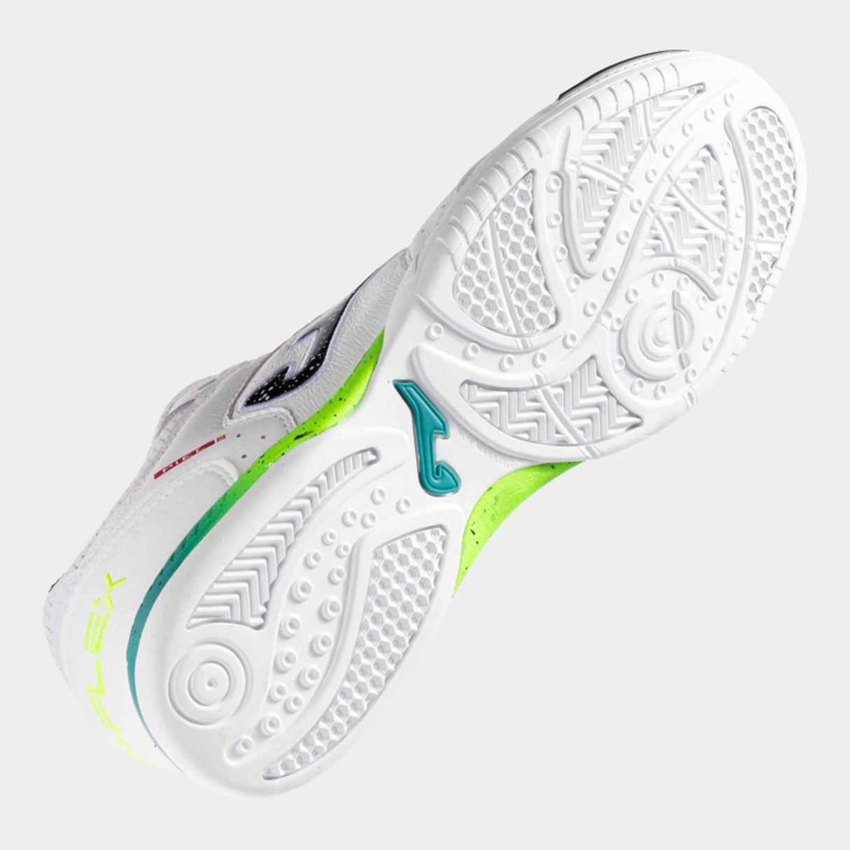 Joma Top Flex 2502 Futsal Indoor Soccer Shoes - White / Green