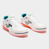 Joma Top Flex 2532- Futsal Indoor Soccer Shoes - White / Coral