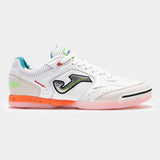 Joma Top Flex 2532- Futsal Indoor Soccer Shoes - White / Coral