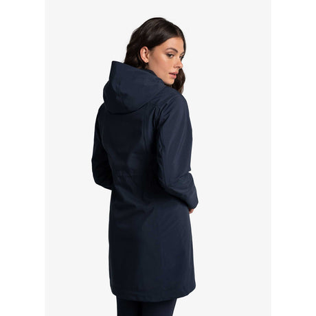 Lolë Element manteau long femme dos- bleu espace