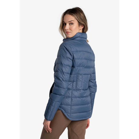 Lolë Manteau Duvet Emeline femme dos - bleu acier