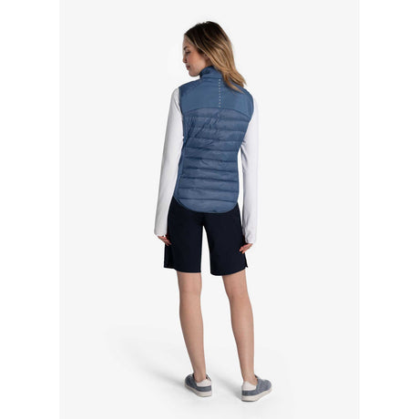 Lolë veste sans manches isolée Just pour femme dos - bleu acier