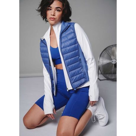 Lolë veste sans manches isolée Just pour femme live - bleu acier