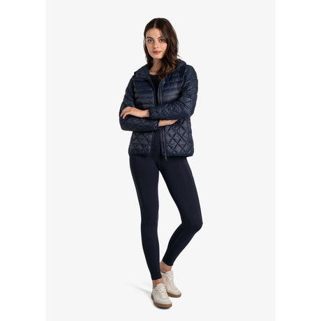 Lolë manteau léger isolé The Base femme face- bleu espace