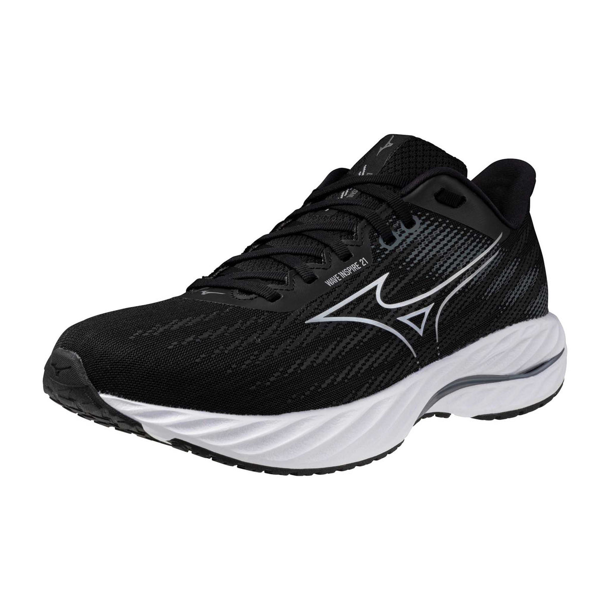 Mizuno Wave Inspire 21 chaussures de course homme pointe - Noir / Argent