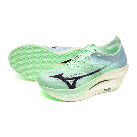 Mizuno Wave Rebellion Pro 3 chaussures de course à pied unisexe paire - Neo Mint / Black